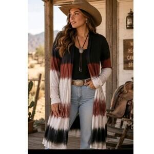 River + Sky Julianna longline duster cardigan neutral large boho chic Arizona